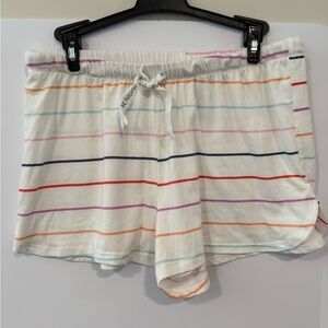 Hurley White Shorts with Pastel Stripes